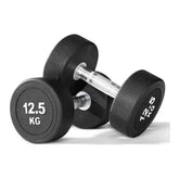 2.5KG - Harley Fitness TPU Commercial Rubber Round Dumbbells 2.5 to 50 kg - (Sold as Pair)