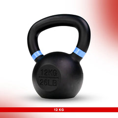 14 KG - Level Fitness Powder Coated Cast Iron KettleBell - (KG)