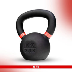 14 KG - Level Fitness Powder Coated Cast Iron KettleBell - (KG)