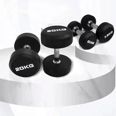 2.5KG - Harley Fitness TPU Commercial Rubber Round Dumbbells 2.5 to 50 kg - (Sold as Pair)