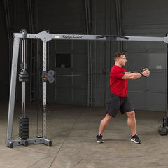 Body-Solid (GDCC250) Cable Crossover Exercise Machine for Home & Light Commercial Gym, Functional Training Center with Dual Weights Stack & Pulley Cable Workout Machines for Strength Training