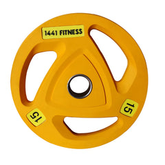 5 KG - 1441 Fitness Tri Grip Color PU Olympic Plates 2.5 Kg to 20 Kg - 1 Year Warranty