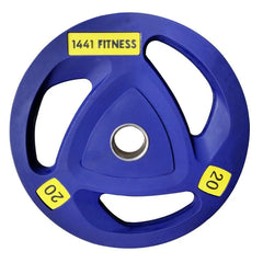 5 KG - 1441 Fitness Tri Grip Color PU Olympic Plates 2.5 Kg to 20 Kg - 1 Year Warranty